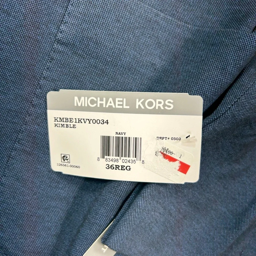 Michael Kors Kimble Sport Coat Mens 36R 36 Navy Blue Modern-Fit Blazer $295‎ NEW